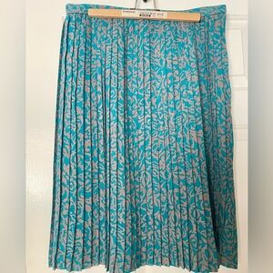 🌺Vintage plisse skirt in turquoise and beige/salmon non wrinkling permanentpleat